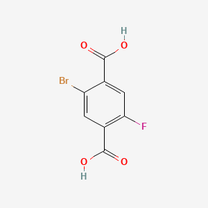 2-Bromo-5-fluoroterephthalic acid chemical structure (CAS 1245807-64-0)