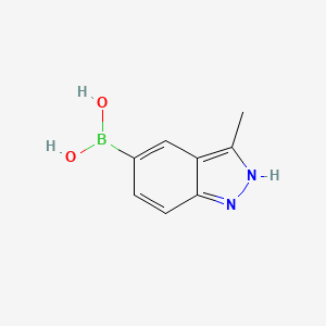 3-Methyl-1H-indazol-5-yl-5-boronic acid chemical structure (CAS 1245816-25-4)