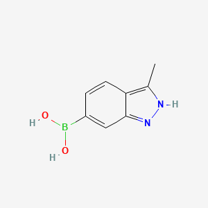 3-Methyl-1H-indazole-6-boronic Acid chemical structure (CAS 1245816-26-5)