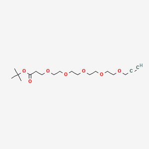 tert-Butyl 4,7,10,13,16-pentaoxanonadec-18-yn-1-oate chemical structure (CAS 1245823-50-0)