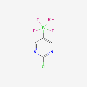 Potassium (2-chloropyrimidin-5-yl)trifluoroborate chemical structure (CAS 1245906-70-0)