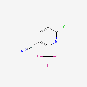 6-Chloro-2-(trifluoromethyl)nicotinonitrile chemical structure (CAS 1245913-20-5)