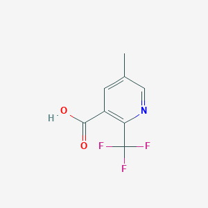 5-Methyl-2-(trifluoromethyl)nicotinic acid chemical structure (CAS 1245915-92-7)