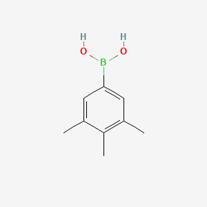 (3,4,5-Trimethylphenyl)boronic acid chemical structure (CAS 1246022-53-6)