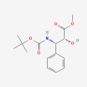 Methyl (2R,3S)-3-(tert-butoxycarbonylamino)-2-hydroxy-3-phenylpropionate chemical structure (CAS 124605-42-1)