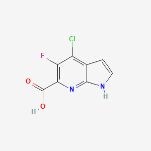 4-Chloro-5-fluoro-1H-pyrrolo[2,3-b]pyridine-6-carboxylic acid chemical structure (CAS 1246088-38-9)