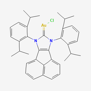 (7,9-Bis(2,6-diisopropylphenyl)-7,9-dihydro-8H-acenaphtho[1,2-d]imidazol-8-ylidene)gold(III) chloride chemical structure (CAS 1246183-59-4)
