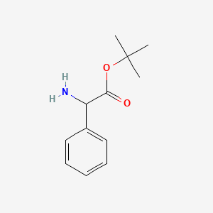 tert-Butyl 2-amino-2-phenylacetate chemical structure (CAS 124619-74-5)