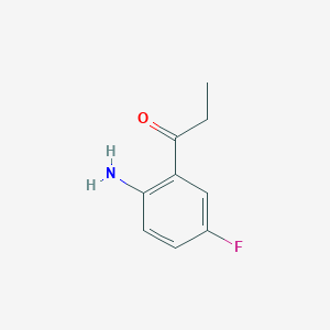 1-(2-Amino-5-fluorophenyl)propan-1-one chemical structure (CAS 124623-14-9)