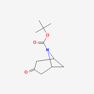 tert-Butyl 3-oxo-6-azabicyclo[3.1.1]heptane-6-carboxylate chemical structure (CAS 1246281-86-6)