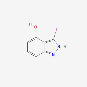 3-Iodo-1H-indazol-4-ol chemical structure (CAS 1246307-74-3)