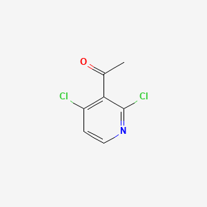 1-(2,4-Dichloropyridin-3-yl)ethanone chemical structure (CAS 1246349-89-2)