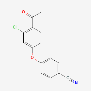 4-(4-Acetyl-3-chlorophenoxy)benzonitrile chemical structure (CAS 1246382-67-1)