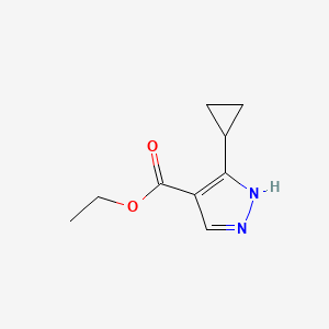 Ethyl 3-Cyclopropylpyrazole-4-carboxylate chemical structure (CAS 1246471-38-4)