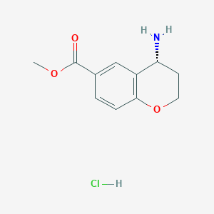 (R)-Methyl 4-aminochroman-6-carboxylate hydrochloride chemical structure (CAS 1246509-59-0)