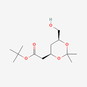 tert-Butyl (3R,5S)-6-hydroxy-3,5-O-isopropylidene-3,5-dihydroxyhexanoate chemical structure (CAS 124655-09-0)