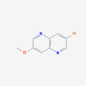 3-Bromo-7-methoxy-1,5-naphthyridine chemical structure (CAS 1246550-41-3)