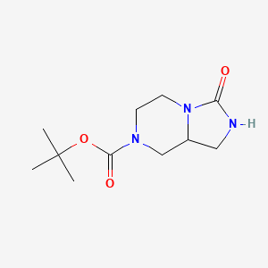 tert-Butyl 3-oxohexahydroimidazo[1,5-a]pyrazine-7(1H)-carboxylate chemical structure (CAS 1246551-25-6)