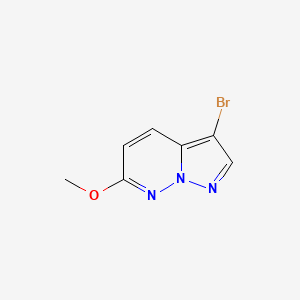 3-Bromo-6-methoxypyrazolo[1,5-b]pyridazine chemical structure (CAS 1246552-73-7)