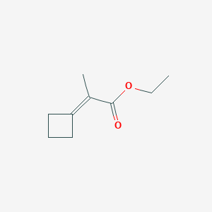 Ethyl 2-cyclobutylidenepropanoate chemical structure (CAS 1246633-09-9)