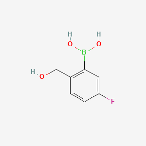 (5-Fluoro-2-(hydroxymethyl)phenyl)boronic acid chemical structure (CAS 1246633-53-3)