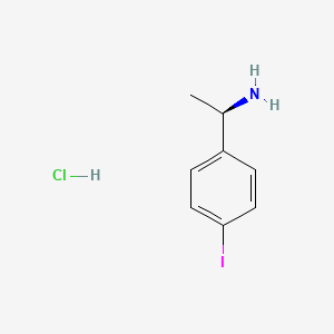 (R)-1-(4-Iodophenyl)ethanamine hydrochloride chemical structure (CAS 1246649-06-8)