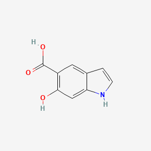 6-Hydroxy-1H-indole-5-carboxylic acid chemical structure (CAS 1246668-93-8)