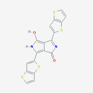 3,6-Bis(thieno[3,2-b]thiophen-2-yl)pyrrolo[3,4-c]pyrrole-1,4(2H,5H)-dione chemical structure (CAS 1246679-11-7)
