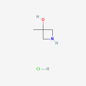 3-Methylazetidin-3-ol hydrochloride chemical structure (CAS 124668-46-8)
