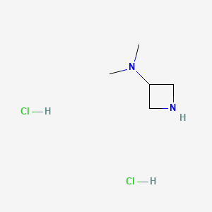 N,N-Dimethylazetidin-3-amine dihydrochloride chemical structure (CAS 124668-49-1)