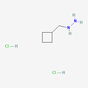 (Cyclobutylmethyl)hydrazine dihydrochloride chemical structure (CAS 1246748-00-4)