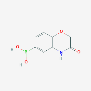(3-Oxo-3,4-dihydro-2H-benzo[b][1,4]oxazin-6-yl)boronic acid chemical structure (CAS 1246765-28-5)
