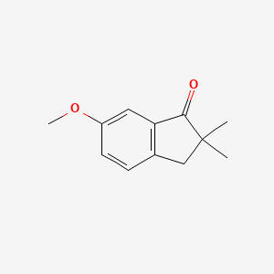 6-Methoxy-2,2-dimethyl-2,3-dihydro-1H-inden-1-one chemical structure (CAS 124688-07-9)