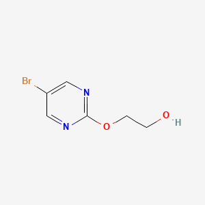 2-((5-Bromopyrimidin-2-yl)oxy)ethan-1-ol chemical structure (CAS 1246922-88-2)