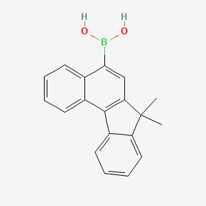(7,7-Dimethyl-7H-benzo[c]fluoren-5-yl)boronic acid chemical structure (CAS 1246940-13-5)