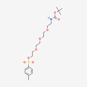 2,2-Dimethyl-4-oxo-3,8,11,14-tetraoxa-5-azahexadecan-16-yl 4-methylbenzenesulfonate chemical structure (CAS 1246999-33-6)
