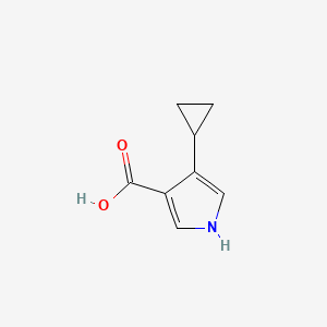 4-Cyclopropyl-1H-pyrrole-3-carboxylic acid chemical structure (CAS 1247103-26-9)
