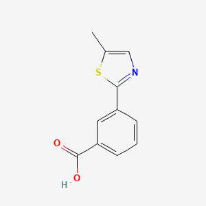3-(5-Methylthiazol-2-yl)benzoic acid chemical structure (CAS 1247118-11-1)