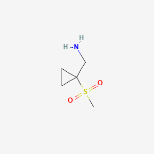 (1-(Methylsulfonyl)cyclopropyl)methanamine chemical structure (CAS 1247133-65-8)