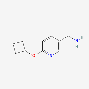 (6-Cyclobutoxypyridin-3-yl)methanamine chemical structure (CAS 1247205-52-2)