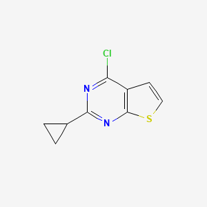 4-Chloro-2-cyclopropylthieno[2,3-d]pyrimidine chemical structure (CAS 1247422-94-1)