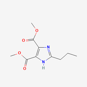 2-Propyl-1H-imidazole-4,5-dicarboxylic acid dimethyl ester chemical structure (CAS 124750-59-0)