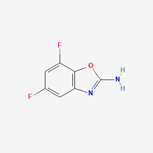 5,7-Difluorobenzo[d]oxazol-2-amine chemical structure (CAS 1247508-62-8)