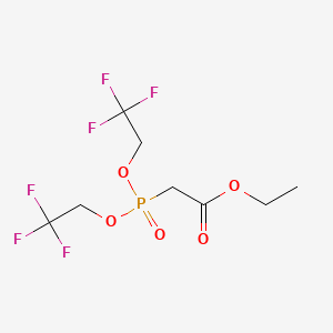 Ethyl 2-(bis(2,2,2-trifluoroethoxy)phosphoryl)acetate chemical structure (CAS 124755-24-4)