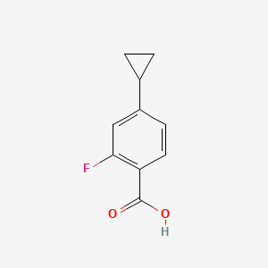 4-Cyclopropyl-2-fluorobenzoic acid chemical structure (CAS 1247927-81-6)
