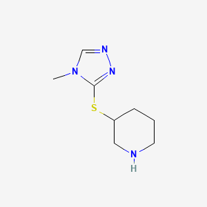3-((4-Methyl-4H-1,2,4-triazol-3-yl)thio)piperidine chemical structure (CAS 1248017-26-6)