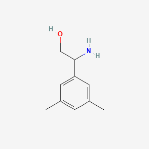 2-Amino-2-(3,5-dimethylphenyl)ethanol chemical structure (CAS 1248092-98-9)