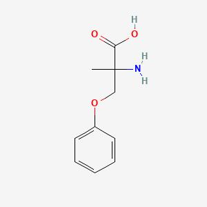 2-Amino-2-methyl-3-phenoxypropanoic acid chemical structure (CAS 1248108-12-4)