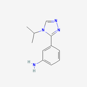3-(4-Isopropyl-4H-1,2,4-triazol-3-yl)aniline chemical structure (CAS 1248171-73-4)