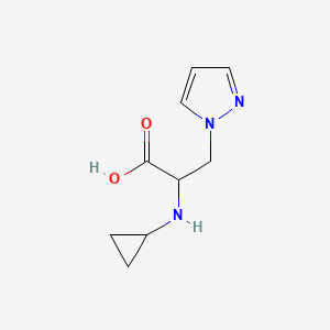 2-(Cyclopropylamino)-3-(1H-pyrazol-1-yl)propanoic acid chemical structure (CAS 1248261-18-8)